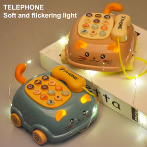 Machine à histoires pour bébé Becho, jouet électrique en plastique pour enfants, modèle de téléphone éducatif pour l'apprentissage précoce, lumières et musique - Product Image 1