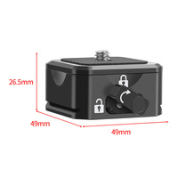 Adaptateur de fixation pour trépied stabilisateur DSLR, pince adaptatrice, plaque à dégagement rapide pour GoPro 13 et caméras DJI Osmo Action