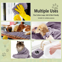 Serviette de bain pour animaux de compagnie avec logo personnalisé, microfibre super absorbante, serviette pour chien et chat, polaire corail, épaisse et douce, OEM en gros, 35x75/50x100/70x140cm