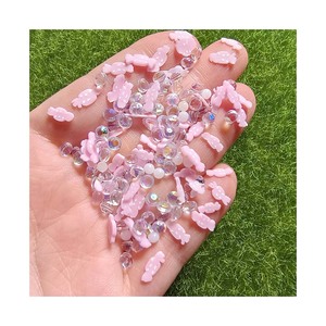 Vente en gros de bonbons sucrés en argile polymère de couleur rose pastel pour boules à neige, remplissages de slime - Product Image 6