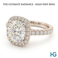 Bague de mariage minimaliste de luxe avec diamant de laboratoire taillé rond, halo, 1 carat, platine PT950, certifiée IGI, pour femme, marque Guadalupe