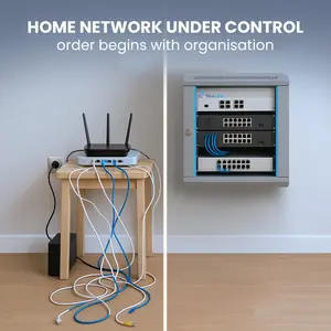 Extralink 9U 600x600 Gray Wall-Mounted <b>Network</b> <b>Cabinet</b> for Data Center Server Rack in Stock - Product Image 2