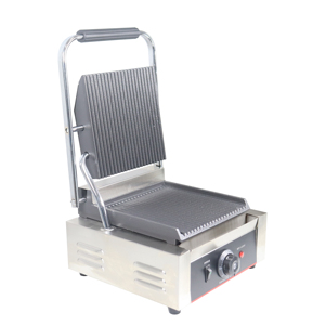 Prensa Eléctrica Comercial de Acero Inoxidable para Sándwiches y Parrilla de Contacto para BBQ, con Superficie Totalmente Acanalada, Ideal para Cocinas y Restaurantes - ¡Oferta Especial! - Product Image 3
