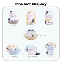 Boîtes Mystères de la Série Kawaii Chat au Bain : Figurines de Collection Thème Animaux Meow Meow Bathhouse