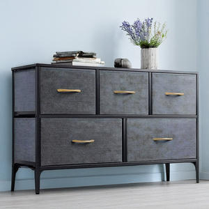 Armoire de rangement multifonctionnelle à deux niveaux en acier avec revêtement en poudre et roulettes |   Organisateur robuste pour salon et salle de bain |   Compact - Product Image 4