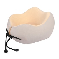 Oreiller de voyage ergonomique en mousse à mémoire de forme à enveloppement complet 360°, en tissu magnétique, léger, pour un sommeil profond, idéal pour avion et bureau