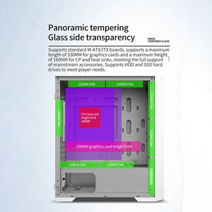 Nhà Máy Giá coolmoon ODM/OEM Máy tính để bàn trường hợp máy tính PC <span class=keywords><strong>ATX</strong></span>/ITX Trường hợp với Side Panel cửa sổ giá rẻ chơi game trường hợp máy tính - Product Image 6