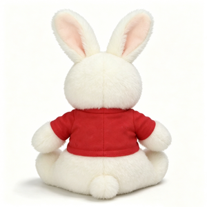 Peluche de Conejito Personalizado, Peluche de Conejo Sentado, Peluche de Conejo Blanco, Animal de Peluche - Product Image 4