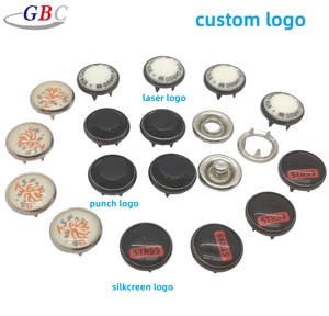 Bottone a Pressione Perlato con Motivo Personalizzato di Fabbrica 10mm 11.5mm in Acciaio Inox Disponibile per Abbigliamento Neonato con Tecniche di Placcatura - Product Image 2