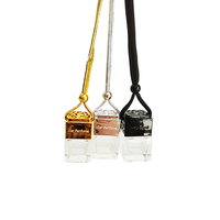 Bouteille carrée de 8 ml pour diffuseur de parfum suspendu pour voiture, flacon vide en verre pour diffuseur de voiture