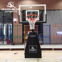 Équipement d'entraînement de terrain Hauteur réglable professionnelle 6.5-10 'Cerceau de basket-ball portable avec roues
