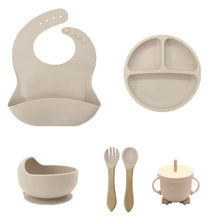 Beige - Ensemble de six pièces en bois