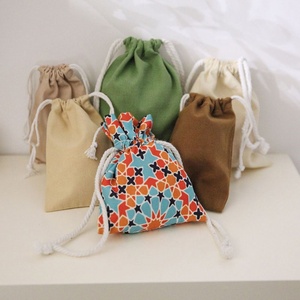 Wholesale Traveling <b>Small</b> Gift Storage Cotton Canvas Pouch Packaging <b>Drawstring</b> Jewelry <b>Bag</b> With Logo Custom - Product Image 5