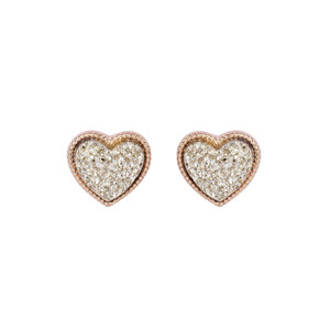 Heart Shape Faux Druzy <b>Post</b> <b>Earrings</b> - Product Image 1
