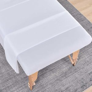 Vente en gros Drap-housse de table de massage en microfibre 130gsm blanc, Drap plat blanc pour SPA - Product Image 6