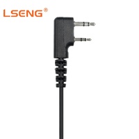 Oreillette pour talkie-walkie avec crochet d'oreille flexible, écouteur en silicone intra-auriculaire, bouton PTT, micro pour radio bidirectionnelle Kenwood TK3160 NX340