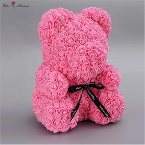 AI-076 Oso <span class=keywords><strong>de</strong></span> Peluche <span class=keywords><strong>de</strong></span> Flores <span class=keywords><strong>de</strong></span> Rosa Hecho a Mano con Diamantes, el Mejor Regalo <span class=keywords><strong>de</strong></span> <span class=keywords><strong>Boda</strong></span>, Oso <span class=keywords><strong>de</strong></span> Espuma <span class=keywords><strong>de</strong></span> Poliestireno Preservado, Múltiples Ocasiones: Halloween, Graduación, Pascua - Product Image 3