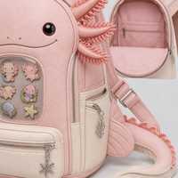 Sac à dos personnalisé Axolotl Ita Bag avec franges et aileron dorsal pour femmes et filles, idéal pour l'école, les voyages, le quotidien, cadeau, commande en gros