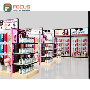 Vitrine de présentation haut de gamme pour perruques, avec plusieurs tiroirs, étagères en verre et système de verrouillage, pour magasin de perruques - Product Image 5