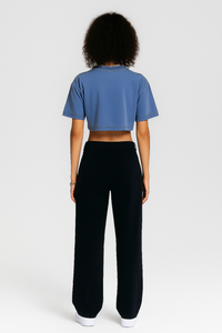 Maglietta Vintage in maglia corta da <span class=keywords><strong>donna</strong></span> Y2k con maglia corta in poliestere/cotone 230gsm con acqua acida lavata Slim Fit stampa estiva per la corsa in <span class=keywords><strong>palestra</strong></span> sportiva - Product Image 4