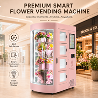 Distributeur automatique de fleurs réfrigéré 24h/24 et 7j/7 pour l'extérieur, machine distributrice de bouquets frais intelligente en libre-service