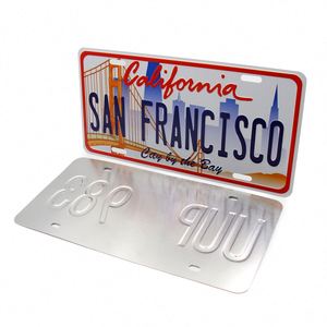 Plaque d'immatriculation de voiture personnalisée avec nom de marque, États-Unis, San Francisco, décor embossé, pour moto - Product Image 4