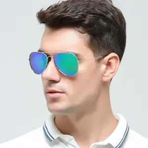 도매 디자인 선글라스 UV400 패션 미러 쉐이드 메탈 프레임 태양 안경 메탈 미러 렌즈 선글라스