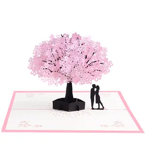 Cherry Blossom Pop Up Card Tree Pop-up Thank You Card Pink Tree Invitation Beautiful Greeting Card Postcard Hot Sale Product