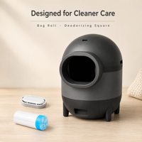 Nouvelle litière intelligente pour chat de 15 L, protection complète pendant 20 jours, toilette automatique, facile à nettoyer, matériau PP