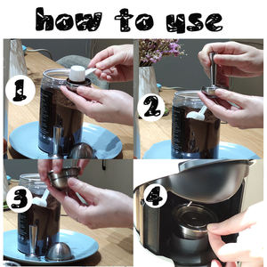 Juego de 3 <span class=keywords><strong>Cápsulas</strong></span> de <span class=keywords><strong>Café</strong></span> Vacías de Acero Inoxidable para Vertuoline, Filtro de <span class=keywords><strong>Café</strong></span> Recargable de 230 ml, Filtros de <span class=keywords><strong>Café</strong></span> Reutilizables - Product Image 5