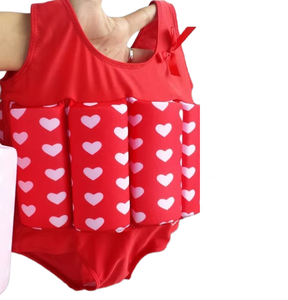 Baju Renang Pelampung Bayi Balita dengan Logo Kustom Cetak Sublimasi, Jaket Pelampung Solid, Alat Bantu Belajar Berenang, Pakaian Mandi - Product Image 3