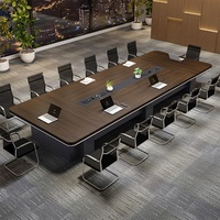 HYZ-281X Table de conférence longue, simple et moderne, rectangulaire, en bambou ignifuge, 6 places, mobilier de bureau pour conférence