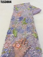 Haute qualité africain français dentelle tissu Net paillettes dentelle mariée robe de mariée Tulle dentelle Ghana robe femmes vêtements fête