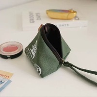 Porte-monnaie en toile triangulaire Zenos Mini avec fermeture éclair, motif Zongzi moderne, pochette à monnaie portable, petit cadeau promotionnel