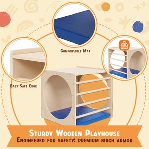 <span class=keywords><strong>Angolo</strong></span> Accogliente per Bambini 30 Pollici, Set di Lettura Montessori in Legno Massiccio con Cuscino, per Asilo Nido e Casa (Finitura Naturale) - Product Image 4