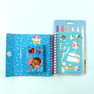 مجموعة لوحات ملونة للأطفال ، مستلزمات مكتبية, مجموعة لوحات ملونة من مصنع BSCI ، دفتر تلوين حلزوني للأطفال ، مجموعة فن صغيرة لطيفة - Product Image 6