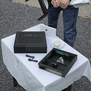 K07 nhà máy tùy chỉnh Slim Mini ITX công nghiệp HTPC Máy tính để bàn dọc cff Chassis Mini <span class=keywords><strong>PC</strong></span> làm bằng kim loại bền công nghiệp nhỏ kho - Product Image 4