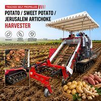 Récolteuse automotrice haute performance, machine semi-automatique pour la récolte des légumes-racines (pommes de terre, carottes, ail, oignons et manioc)