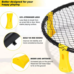 Vente en gros de mini jouets de sport jeu de volleyball de plage filet rond en plastique pour le kit standard de 3 balles de Spikeball - Product Image 2