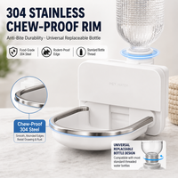 Fontaine à eau pour animaux de compagnie avec filtre durable facile à nettoyer, distributeur d'eau pour lapins et autres petits animaux