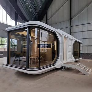 Conteneur de type pod pour vaisseau spatial avec structure en acier et panneau sandwich, étanche, à énergie solaire, écologique, avec chambre et toilettes - Product Image 3