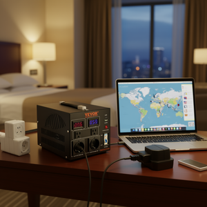 หม้อแปลงไฟฟ้า 2000W 110V เป็น 220V ช่องเสียบ US EU พอร์ต USB 5V - Product Image 2