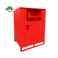 Bacs de recyclage de vêtements usagés en acier pour extérieur, pour la collecte de chaussures et de vêtements, bac de dons caritatifs, boîte de collecte en métal pour parking