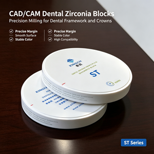 Disque en zircone électrique ST pour laboratoire <span class=keywords><strong>dentaire</strong></span> CAD/CAM, matériau céramique translucide haute résistance 1200 MPa pour couronnes et bridges - Product Image 1