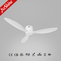Ventilateur de plafond 1stshine ABS Blade Profile blanc, compatible Alexa et Google, contrôle intelligent par application, flux d'air puissant, avec télécommande