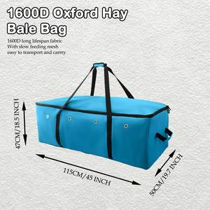 Bolsa de Transporte Ecuestre Impermeable de Gran Capacidad, Bolsa de Heno para Caballos de Poliéster con Correa Ajustable, Almacenamiento de Pacas de Alimentación Lenta, Muestra Gratuita - Product Image 2
