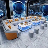 Canapé de bar et banquette en cuir en forme de U sur mesure, best-seller, pour club, VIP, KTV, boîte de nuit