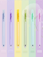 Surligneurs doux 4 couleurs H06 - Doux pour les yeux, grande capacité d'encre, séchage rapide, pointe à pression, non effaçables, pastel