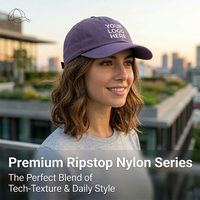 Gorra de Béisbol de Nailon Ripstop con Bordado 3D de Primera Calidad, de Secado Rápido, con Empaque Personalizado para Golf y Actividades al Aire Libre