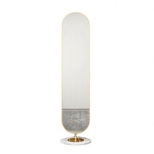 Trending Products 2025 Arch Frame Marble Pedestal <b>Mirrors</b> Long Floor Standing Rotatable Dressing <b>Mirror</b> Girl <b>Bedroom</b> <b>Full</b>-<b>length</b> <b>Mirror</b> Living Room Furniture Custom - Product Image 1